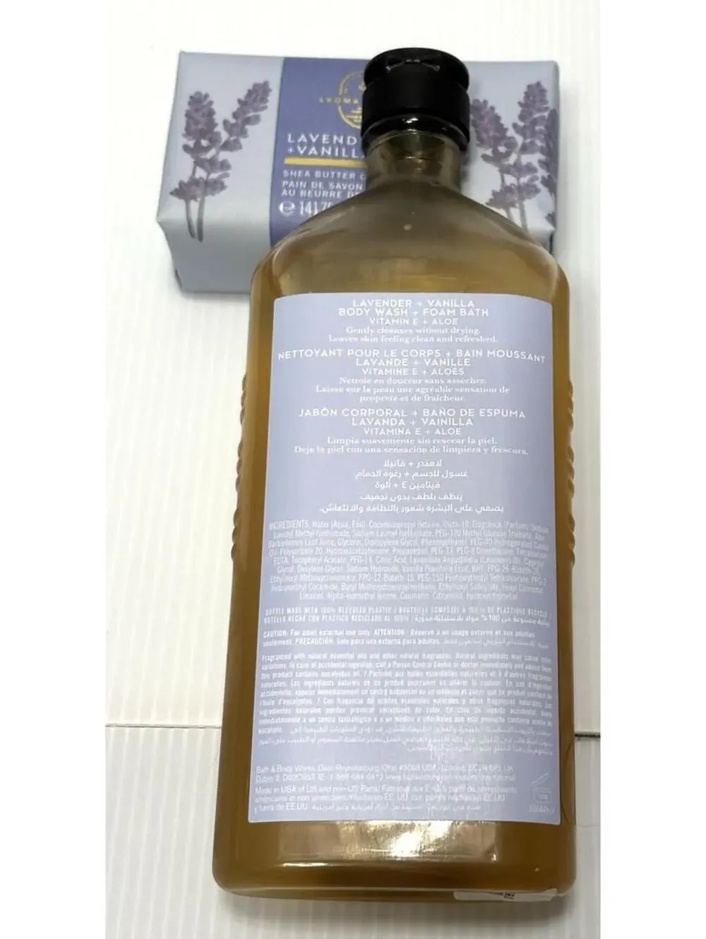 Bath & Body Works Aromatherapy Sleep Lavender Vanilla Body Wash & Soap Bar -NEW